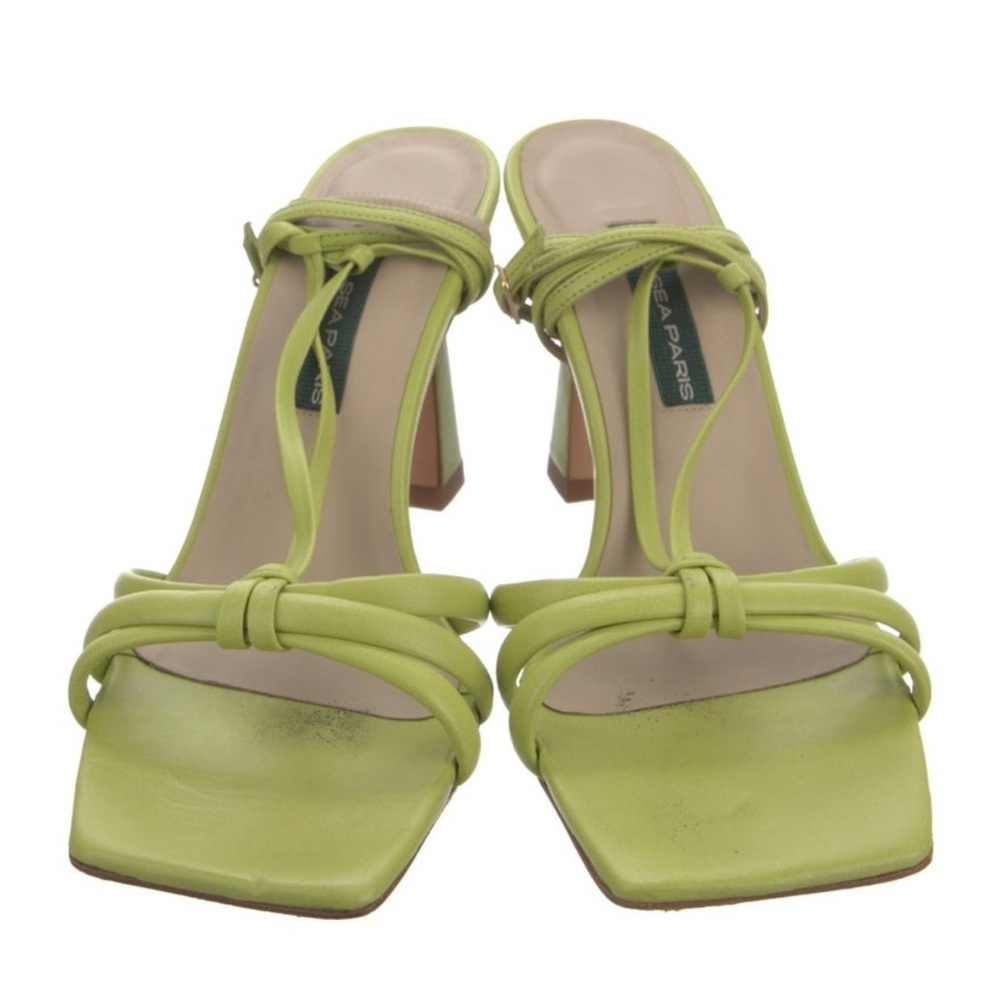 Chelsea Paris Lime Green Strappy Heels